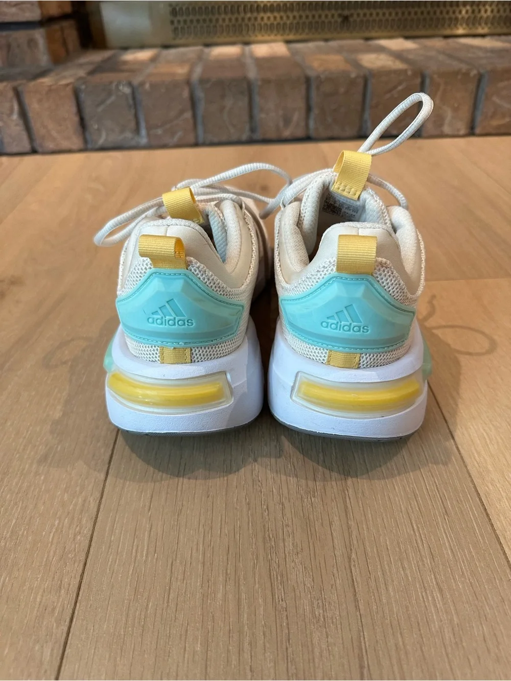 adidas Racer TR23 Sneakers in Cream with Mint & Yellow Accents
